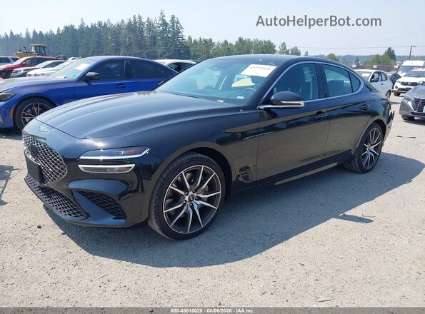 KMTG14SC4TU174680 2026 GENESIS G70 Black Առջևի ձախ երեք քառորդ տեսարան