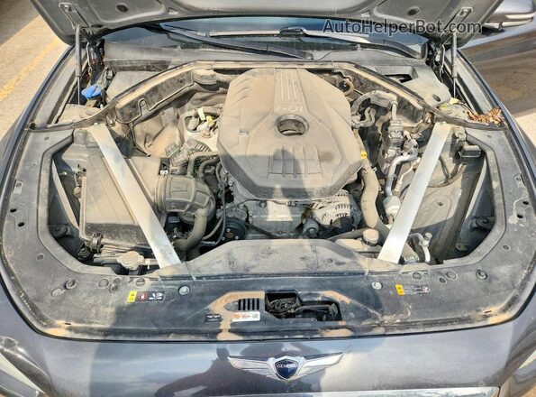 KMTG34LA0KU035345 2019 GENESIS G70 Серый Вид задней части салона