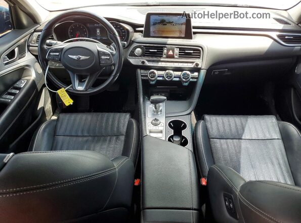 KMTG34LA4KU027197 2019 GENESIS G70 Black Առջևի վահանակի տեսք