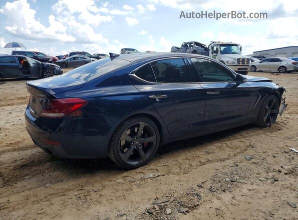 KMTG34LE1LU051543 2020 GENESIS G70 Синий Задняя правая четверть