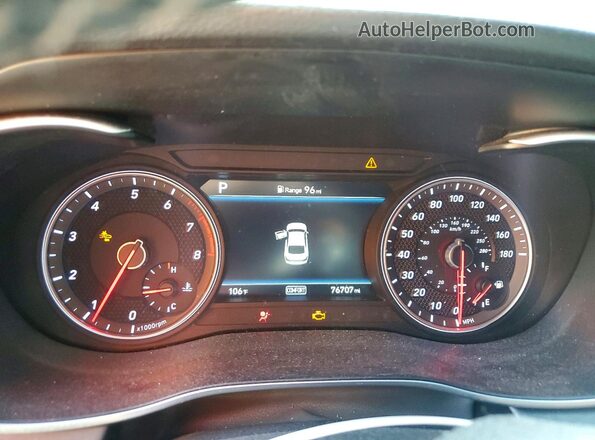 KMTG34LE1LU051543 2020 GENESIS G70 Синий Вид щитка приборов