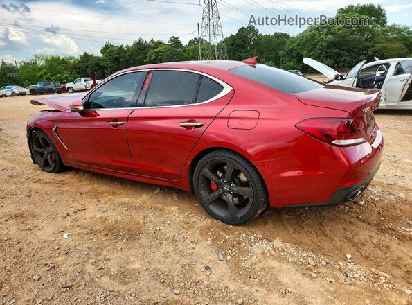 KMTG34LE2KU015357 2019 GENESIS G70 Burgundy Задня ліва чверть