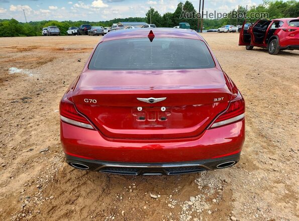 KMTG34LE2KU015357 2019 GENESIS G70 Burgundy Вид ззаду