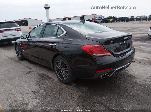 KMTG34LE4KU025629 2019 GENESIS G70 Black Trasero izquierdo