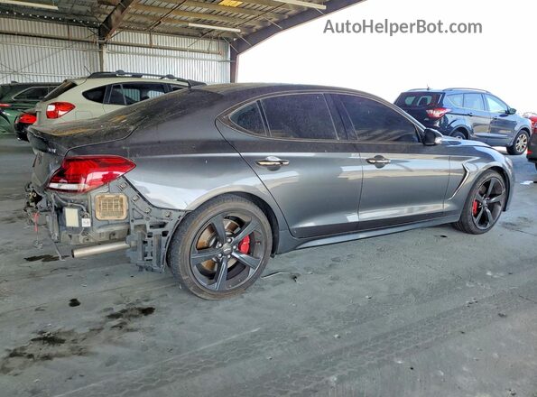 KMTG34LE4MU073196 2021 GENESIS G70 Gray Հետևի աջ
