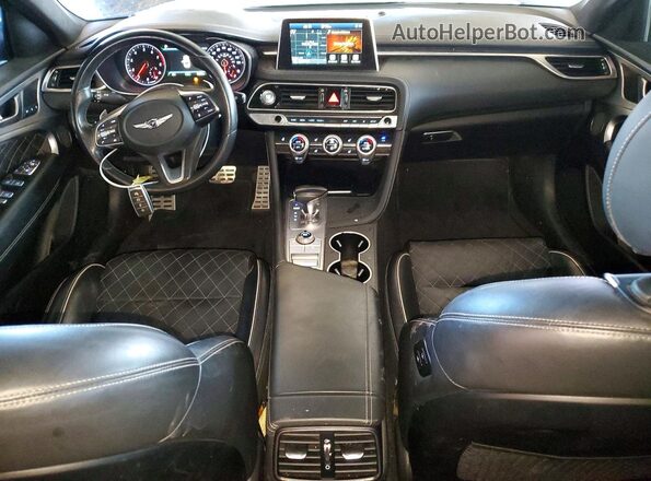 KMTG34LE4MU073196 2021 GENESIS G70 Gray Առջևի վահանակի տեսք