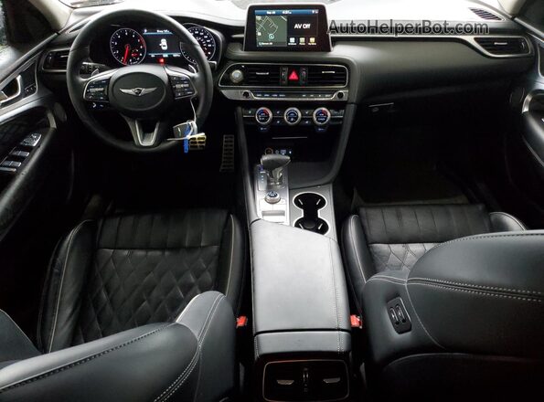 KMTG34LE5LU054087 2020 GENESIS G70 Black Առջևի վահանակի տեսք