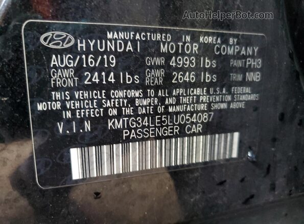 KMTG34LE5LU054087 2020 GENESIS G70 Black VIN կոդի պիտակի տեսք