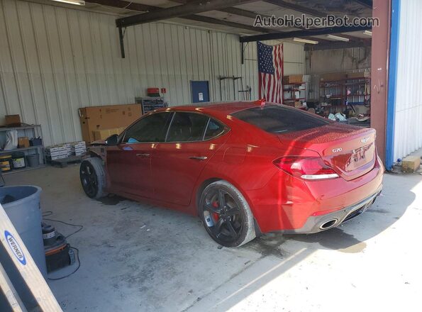 KMTG34LE7KU012115 2019 GENESIS G70 Red Задня ліва чверть