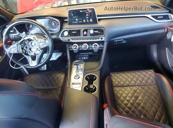 KMTG34LE7KU012115 2019 GENESIS G70 Red Вид панелі приладів