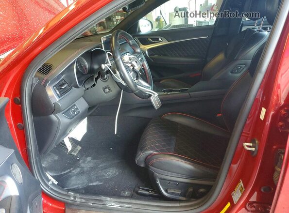KMTG34LE7KU012115 2019 GENESIS G70 Red Вид салону спереду