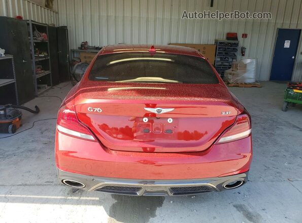 KMTG34LE7KU012115 2019 GENESIS G70 Red Вид ззаду
