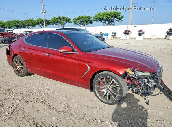 KMTG34LE7KU037760 2019 GENESIS G70 Red წინა მარჯვენა