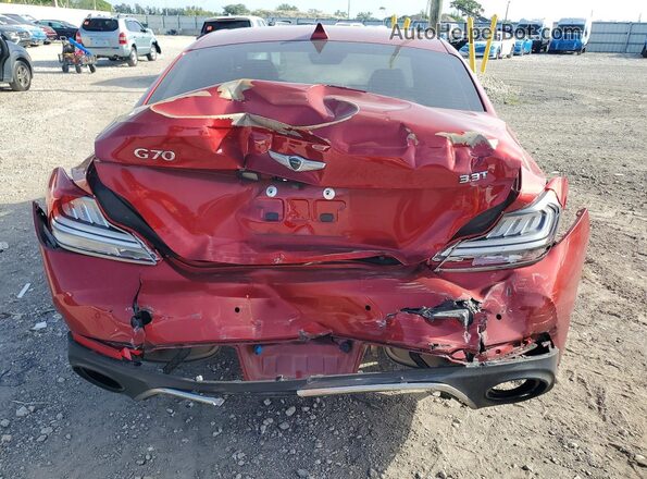 KMTG34LE7KU037760 2019 GENESIS G70 Red უკანა ხედი