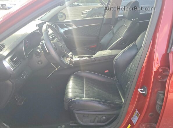 KMTG34LE7KU037760 2019 GENESIS G70 Red წინა სალონის ხედი