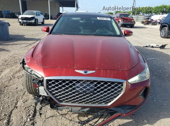 KMTG34LE7KU037760 2019 GENESIS G70 Red წინა ხედი