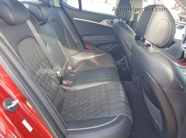 KMTG34LE7KU037760 2019 GENESIS G70 Red უკანა სავარძლების ხედი