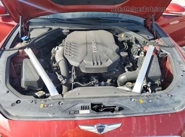 KMTG34LE7KU037760 2019 GENESIS G70 Red უკანა სალონის ხედი