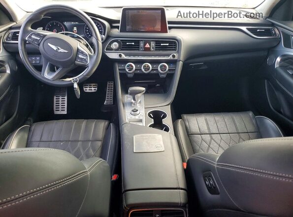 KMTG34LE7KU037760 2019 GENESIS G70 Red წინა პანელის ხედი