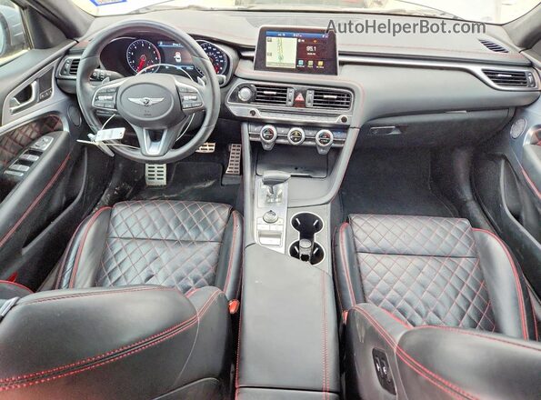 KMTG34LE7LU057394 2020 GENESIS G70 Silver Dashboard view