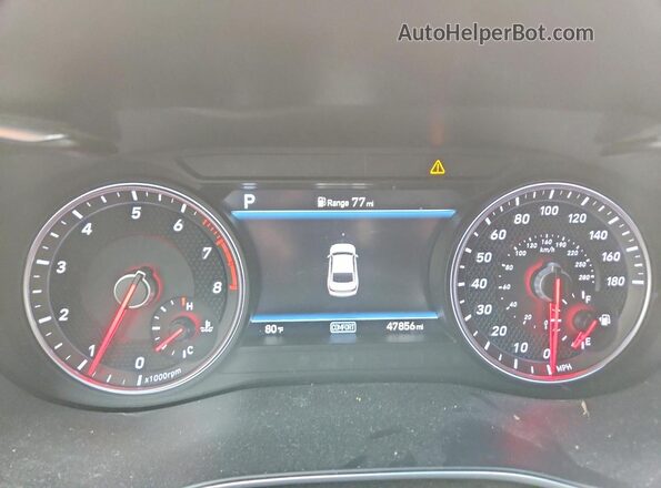 KMTG34LE7LU057394 2020 GENESIS G70 Silver Instrument cluster view