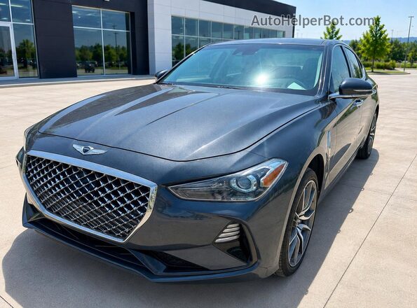KMTG34LE8KU015136 2019 GENESIS G70 Black Trasero izquierdo