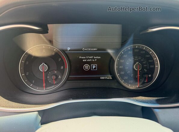 KMTG34LE8KU015136 2019 GENESIS G70 Black Vista del salpicadero