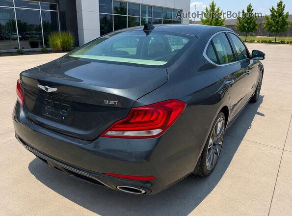 KMTG34LE8KU015136 2019 GENESIS G70 Black Delantero derecho
