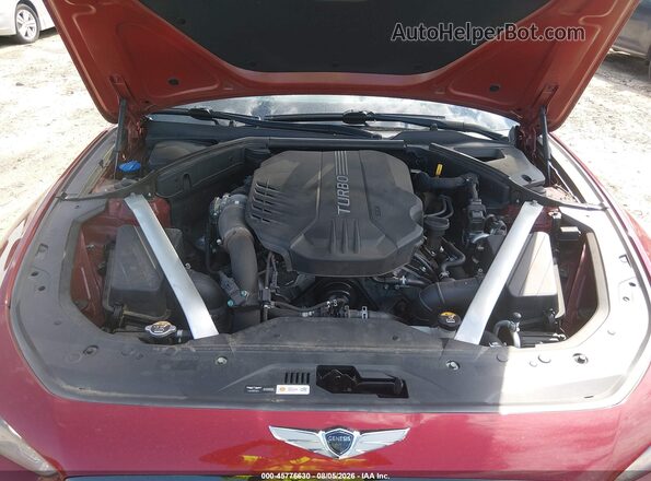 KMTG34LEXKU026591 2019 GENESIS G70 Red Հետևի տեսք