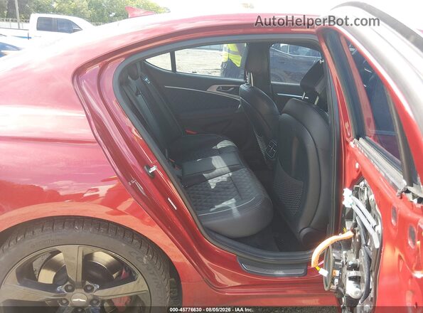 KMTG34LEXKU026591 2019 GENESIS G70 Red VIN կոդի պիտակի տեսք