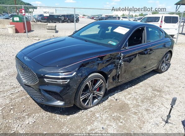 KMTG34SC9RU142309 2024 GENESIS G70 Черный Передняя левая четверть