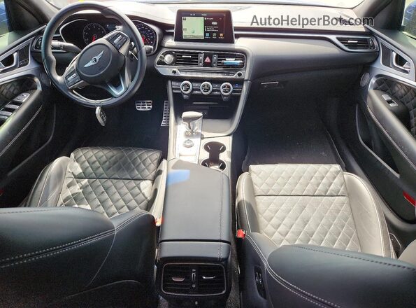 KMTG44LA7KU032472 2019 GENESIS G70 Синий Вид панели приборов