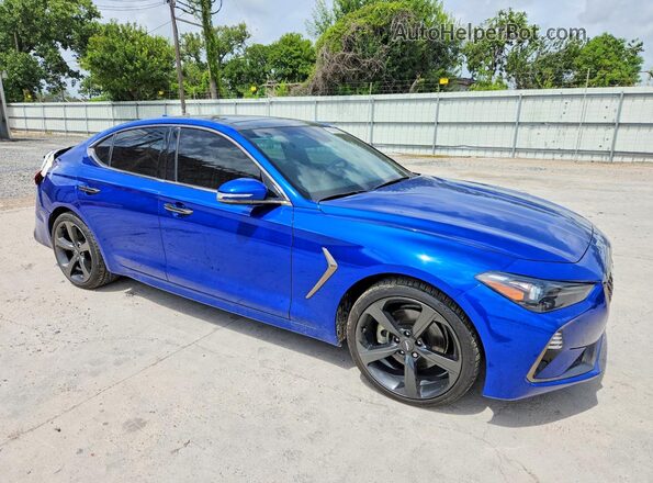 KMTG44LA7KU032472 2019 GENESIS G70 Синий Передняя правая четверть