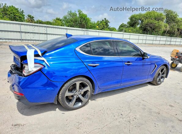 KMTG44LA7KU032472 2019 GENESIS G70 Синий Задняя правая четверть