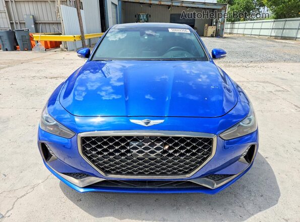 KMTG44LA7KU032472 2019 GENESIS G70 Синий Вид спереди