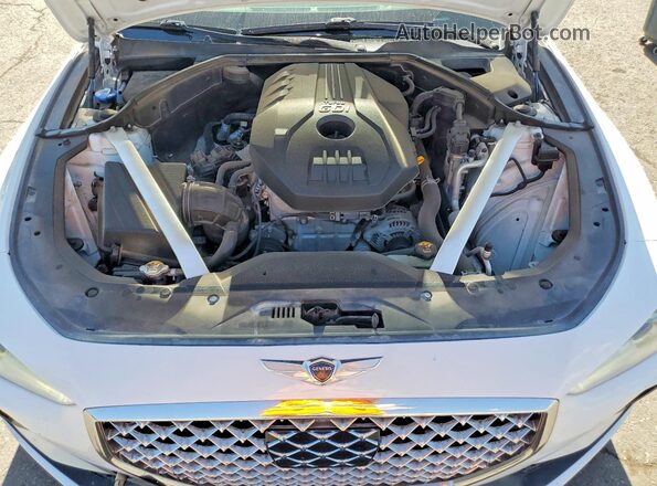KMTG44LA7KU034528 2019 GENESIS G70 White უკანა სალონის ხედი