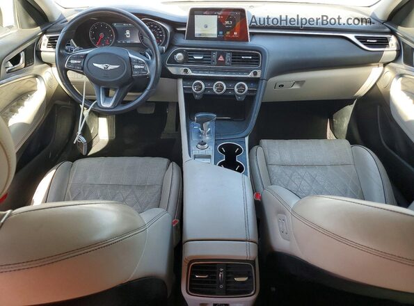 KMTG44LA7KU034528 2019 GENESIS G70 White წინა პანელის ხედი