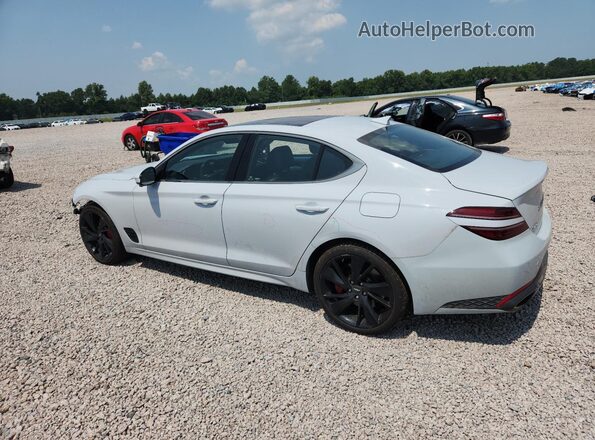 KMTG54TE0NU092159 2022 GENESIS G70 Gray Trasero izquierdo