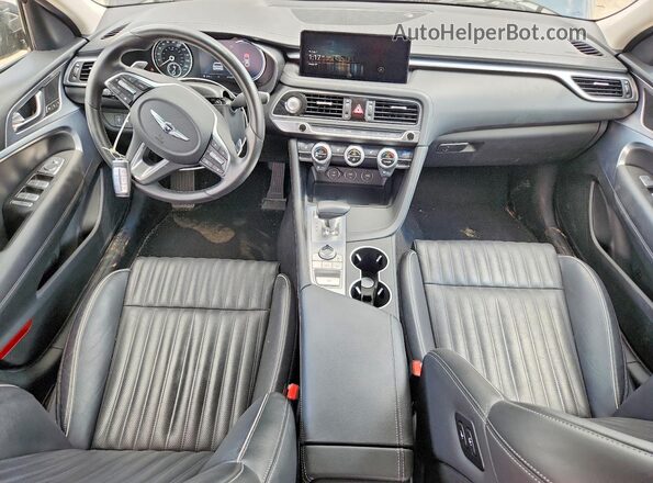 KMTG54TE2NU096164 2022 GENESIS G70 Black Dashboard view