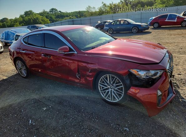 KMTG64LA1LU045844 2020 GENESIS G70 Красный Передняя правая четверть