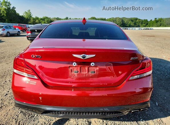 KMTG64LA1LU045844 2020 GENESIS G70 Красный Вид сзади