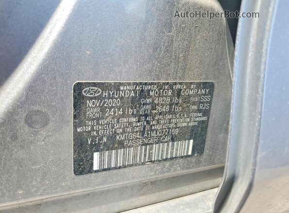 KMTG64LA1MU077159 2021 GENESIS G70 Silver Vista del compartimento del motor