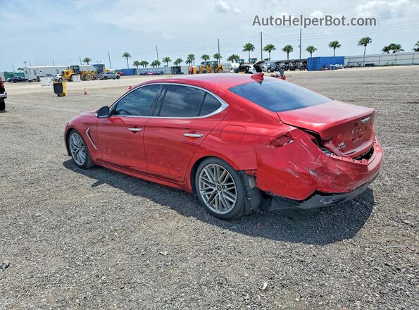 KMTG64LA5LU056636 2020 GENESIS G70 Red უკანა მარცხენა