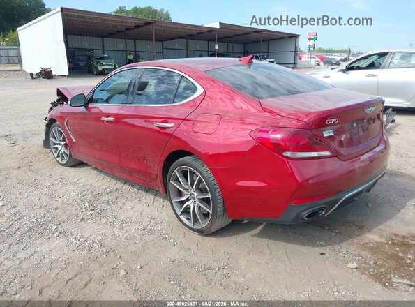 KMTG74LE1MU072740 2021 GENESIS G70 Red Հետևի ձախ