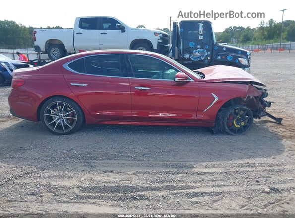 KMTG74LE1MU072740 2021 GENESIS G70 Red Սալոնի 360 աստիճան տեսք