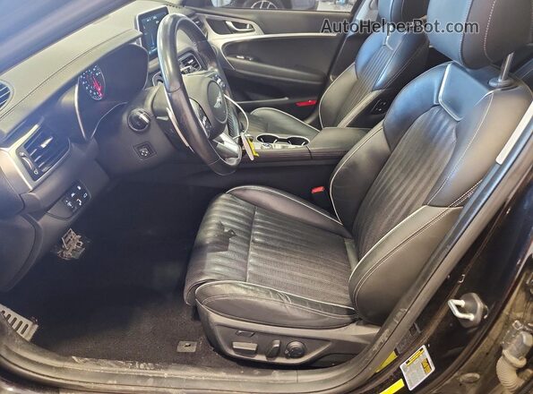 KMTG74LE3MU074375 2021 GENESIS G70 Black Вид салону спереду