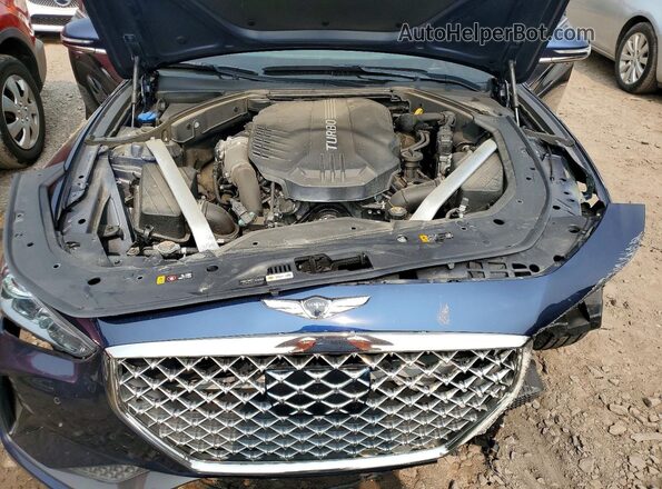 KMTG74LE6MU071874 2021 GENESIS G70 Blue Սալոնի հետևի տեսք