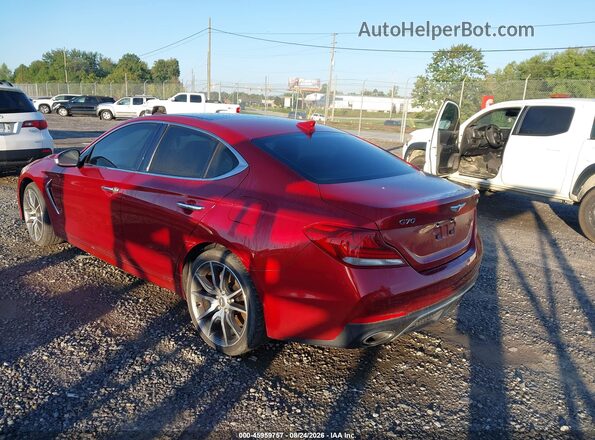 KMTG74LEXLU063663 2020 GENESIS G70 Red Հետևի ձախ