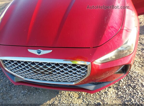 KMTG74LEXLU063663 2020 GENESIS G70 Red Դիմացի տեսք