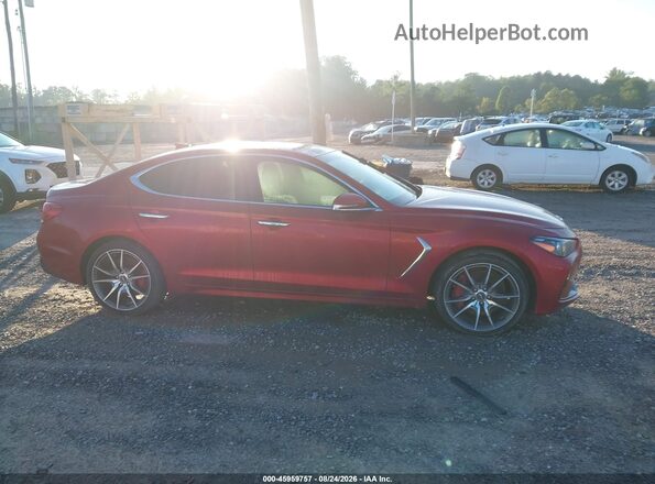 KMTG74LEXLU063663 2020 GENESIS G70 Red Սալոնի հետևի տեսք